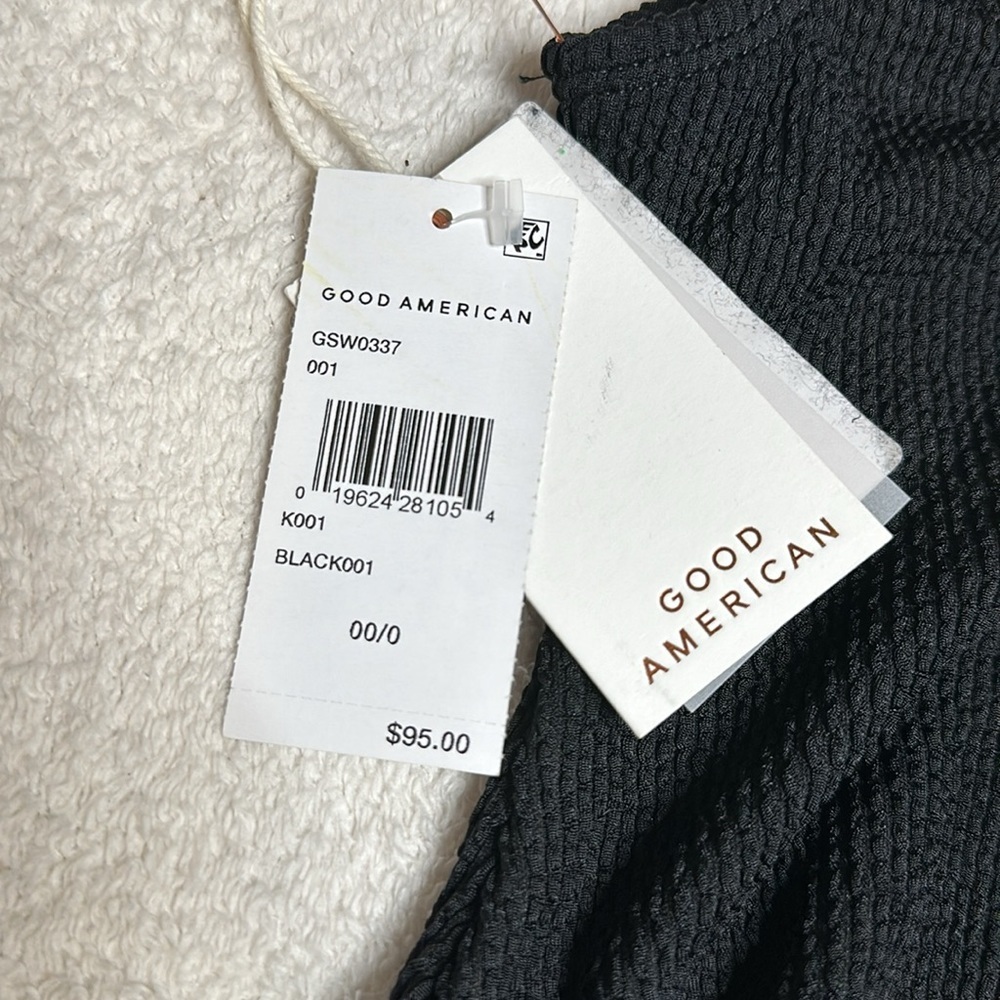 NWT! Good American Always Fits One Shoulder Bodysuit in Black Size XS - Picture 6 of 9